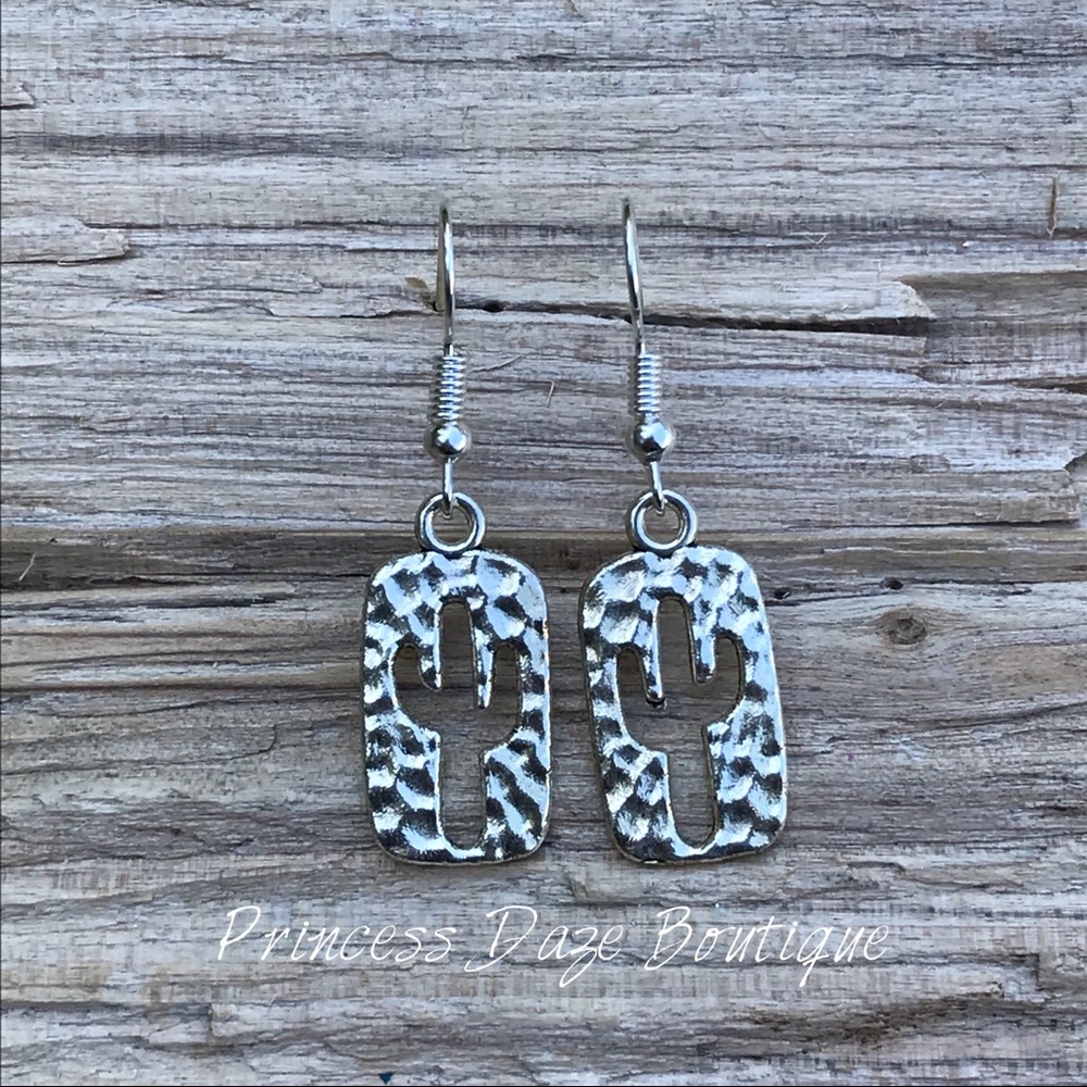 Western Style Cactus Dangle Earrings